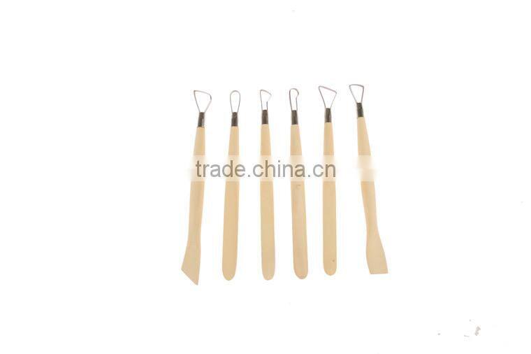 Wholesale 6pcs Wooden Handle Pottery And Clay DIY Tools