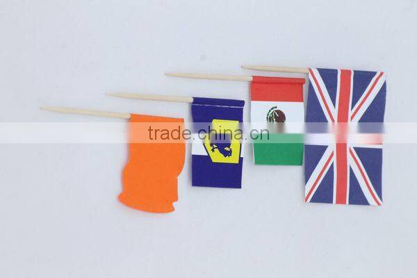 Mini toothpick paper flag