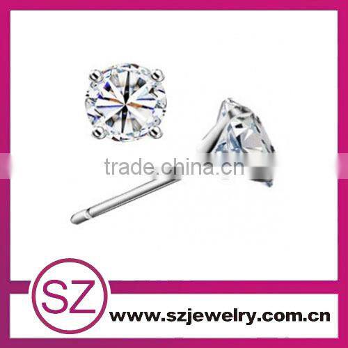 EN0064 wholesale fashion jewelry zircon micro paved heart earings alibaba china