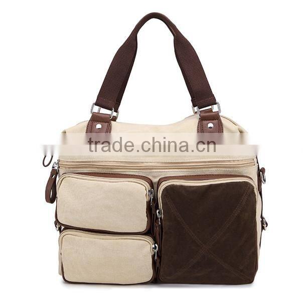 Factory price square pattern men outdoor sport luggage travel tote bag