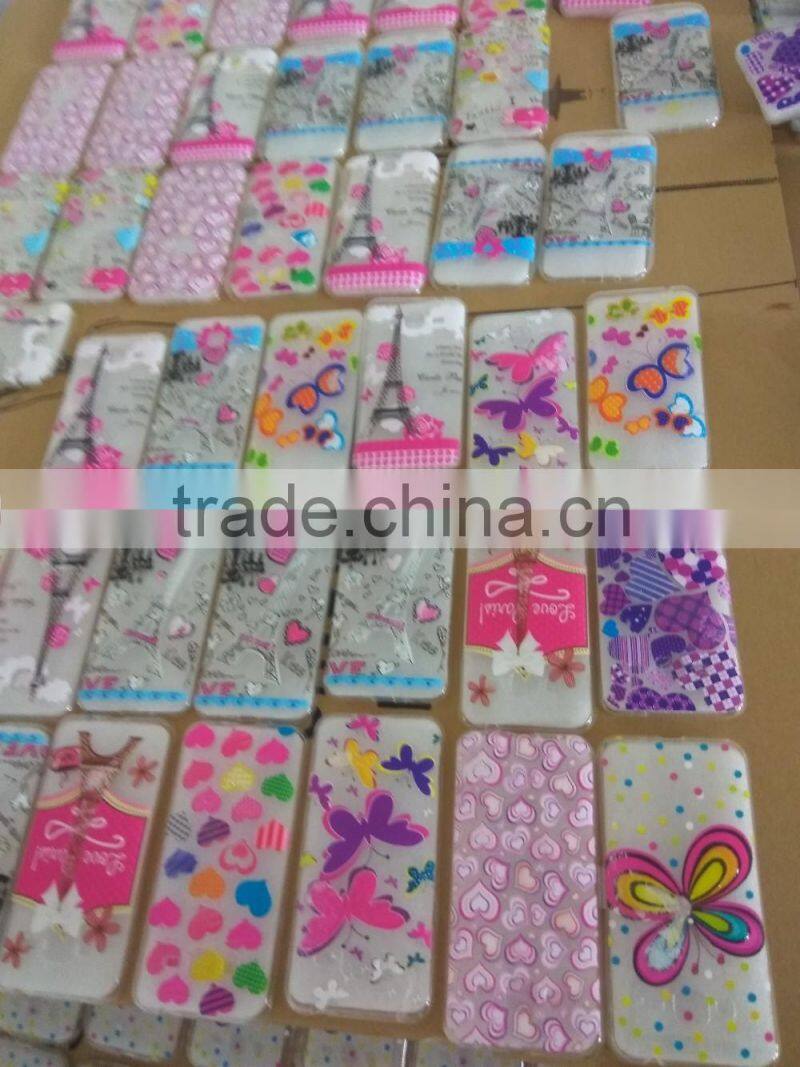 Printed Drop Of Glue 3D Clear Soft Silicon TPU Gel Phone Case Cover for Alcatel