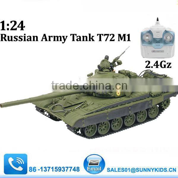 2.4G rc airsoft tank 1:24 rc tank T72 VS Tank with shooting BB Russian Tank T72 M1
