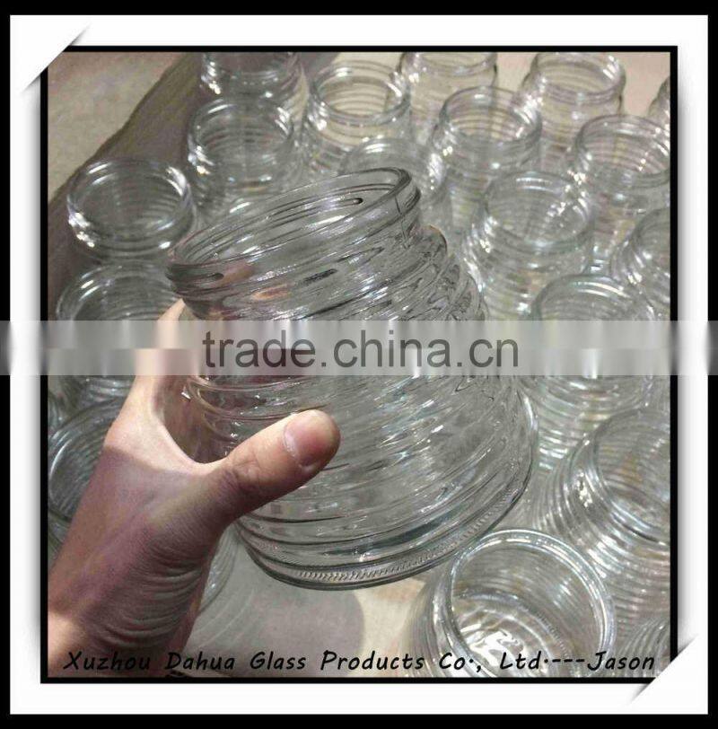 Factory 800ml honey glass jar wide cap big jar