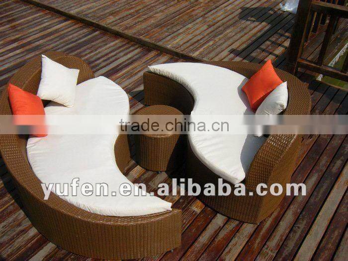 rattan sofa outdoor semi circle furniture sofa