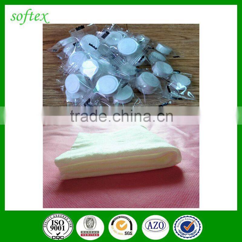 Hand Compressed towels or magic travel compressed towel with your logo