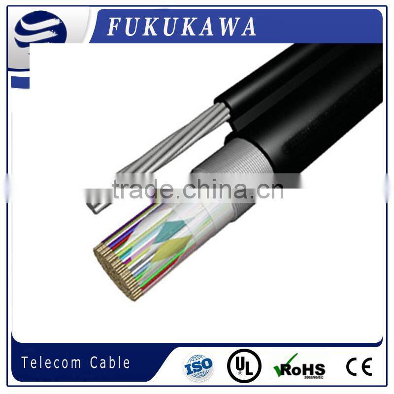 Overhead figure 8 multi pairs 30pairs/50pairs/100pairs telephone cable outdoor with steel messager