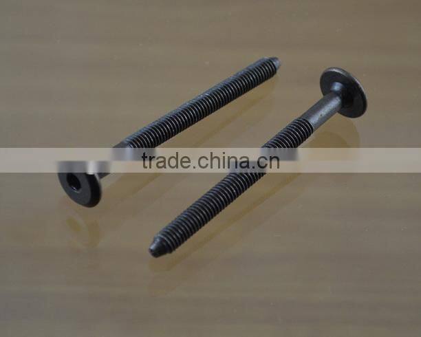 M6 inclined flat edge furniture screws, flat head hex socket, pointed tail beam screw, children bed hardware accessories