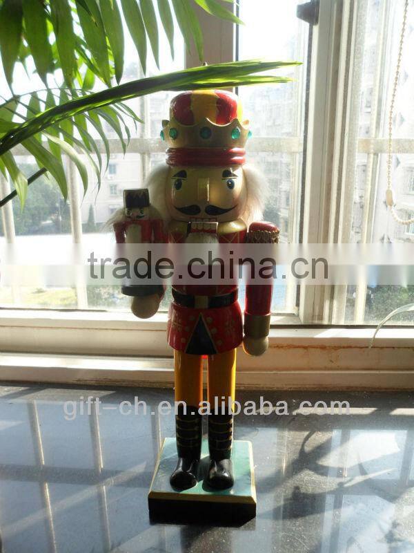 Home decoration hand painted wooden nutcraker