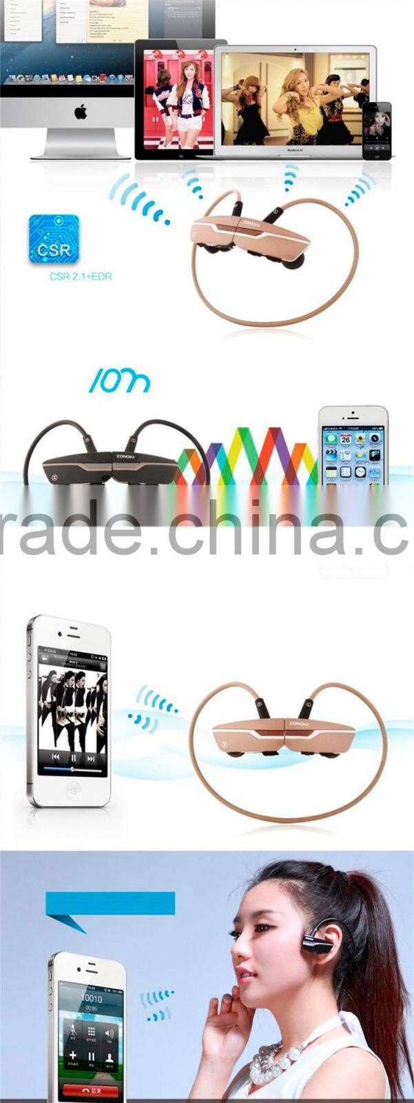 B97 Wireless Bluetooth Headset Stereo Heavy Bass Handsfree Sport Earphone MP3 Media Player For Smartphone Sweatproof
