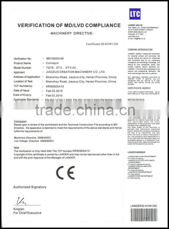 High capacity best quality pipe conveyor system for cement plant