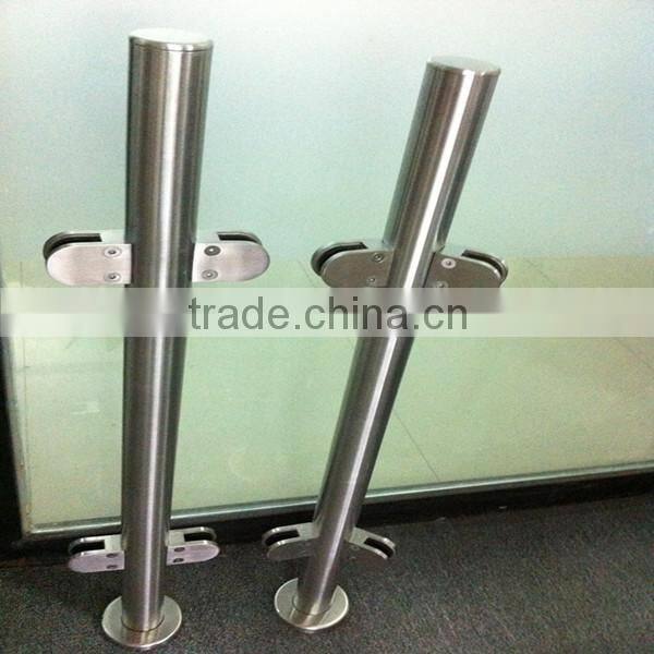 Shenzhen Launch stainless steel square handrail post with glass clamp