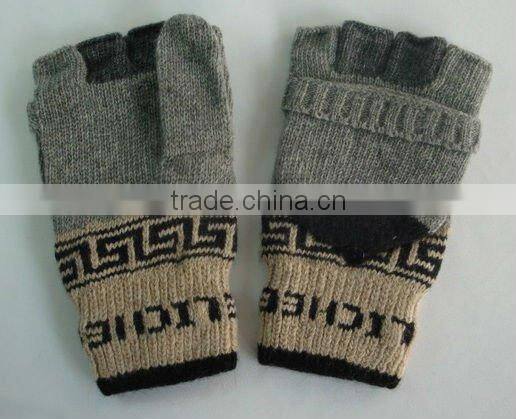 Knitted kids finglerless gloves