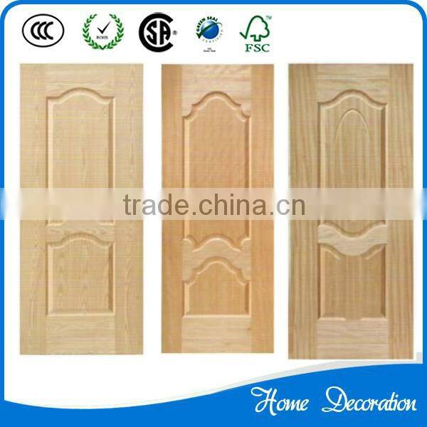 3.0mm decorative interior HDF melamine door skin /Natural Ash HDF veneer door skin/teak veneer HDF door skin