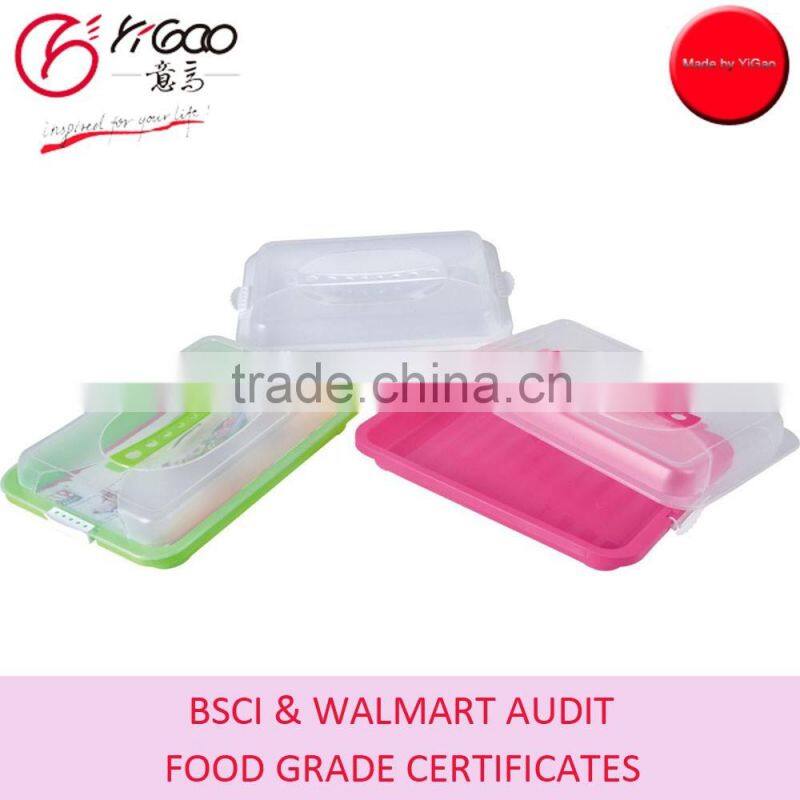 Cheap Square & Rectangular Cheese Keeper/Plastic Cheese Holder/PP Butter Container
