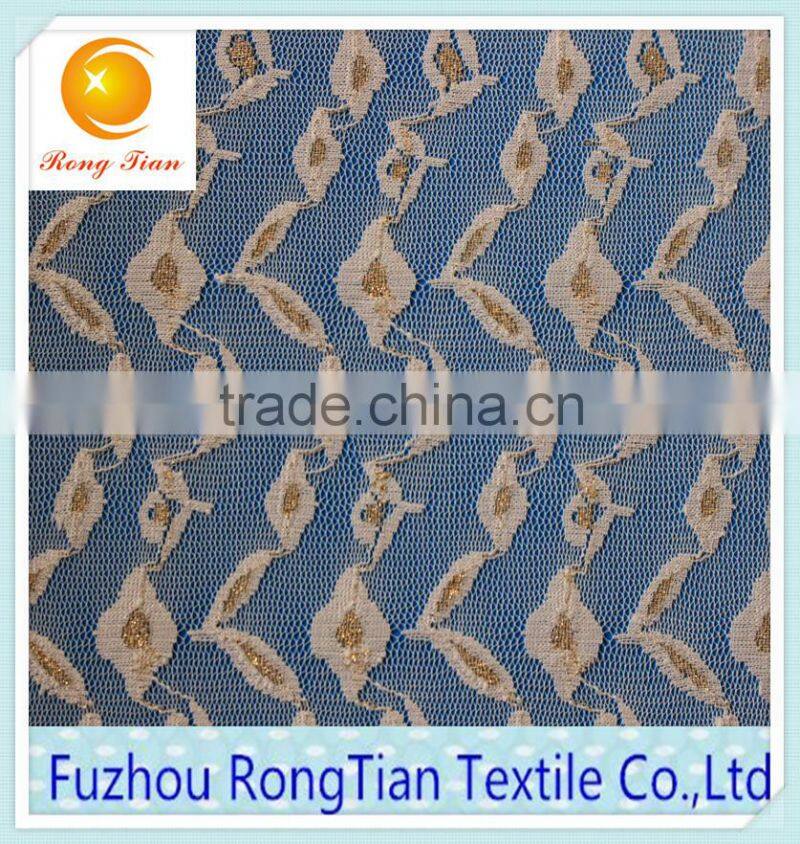 2015 transparent gauze sequins lace fabric for wedding dress