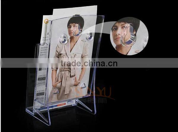 OEM Unique Design Wall Mount Acrylic Brochure & Magazine Display Holder