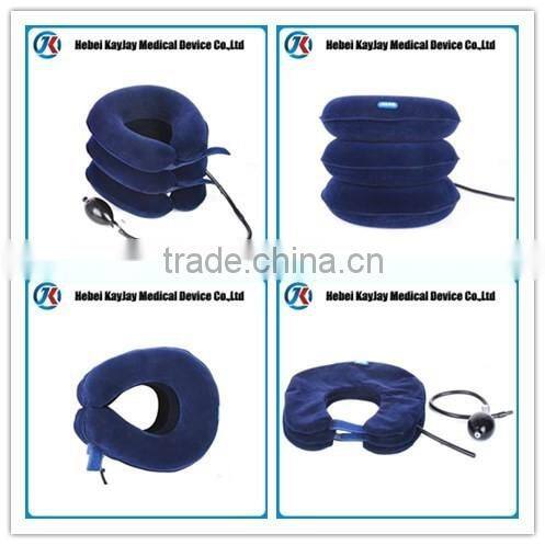 china supplier comfortable amd adjustable three layer air inflatable cervical neck traction