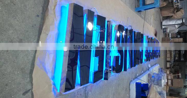 Illuminated metal alphabet letter with led backlit letter sign