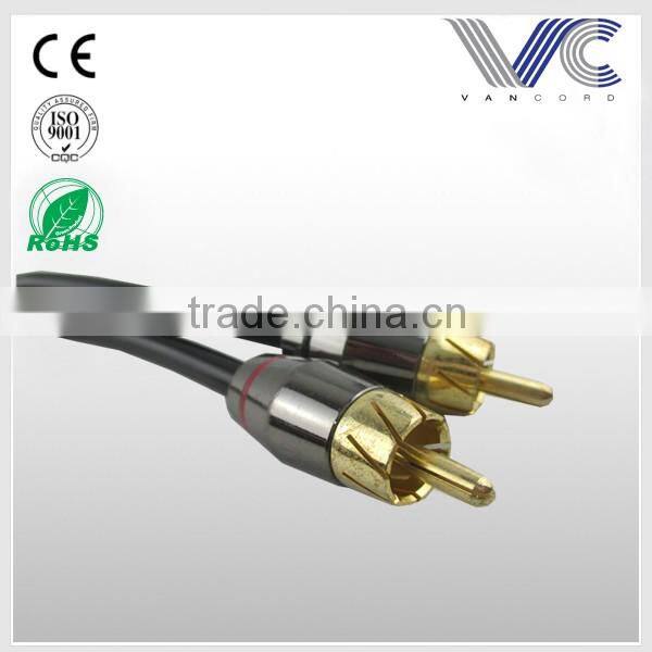hot selling Gold plated 2R-2R Audio and Video RCA cable