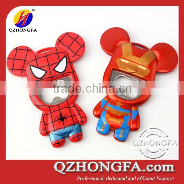 Fashion non slip custom metal silicone bottle opener with dinosaur shape