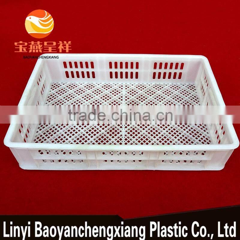 605x420x130mm plastic storage basket for freezing duckling, chicken, food transportation