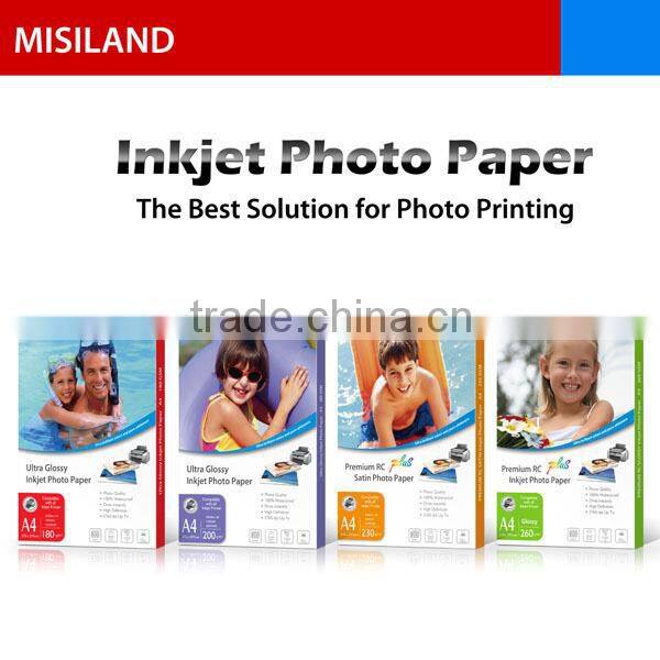 Waterproof RC Satin photo Paper for inkjet printing,silky&luster paper,260gsm