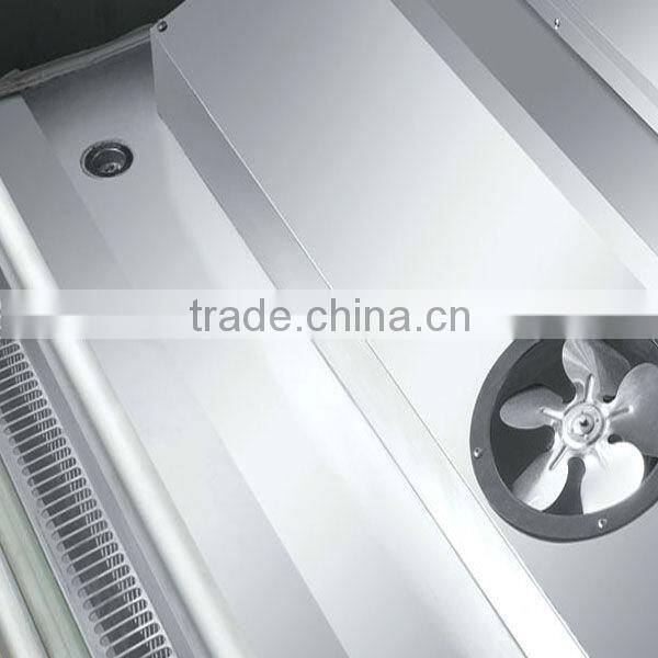 Supermarket fish showcase cooler