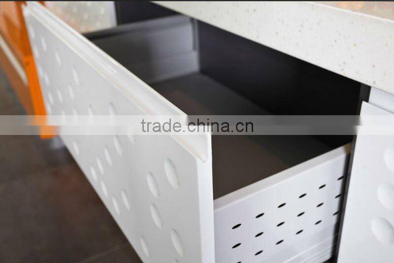 Bake painting kitchen cabinet orange mixed white