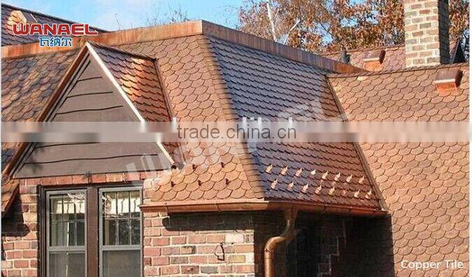 Factory sale fish rectangle copper roof, fiber glass roof tile