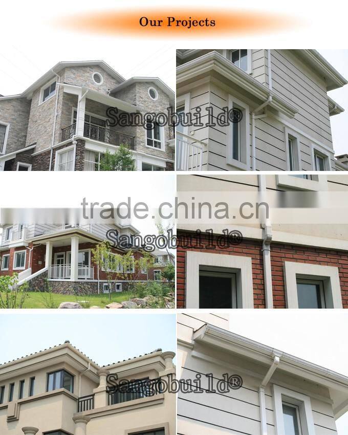 Kenya Ghana Popular Type 5.2 inch 7 inch PVC Rain Gutter, White Roof Gutter System