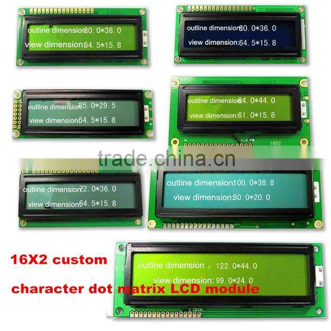 custom monochrome character LCD display module cob