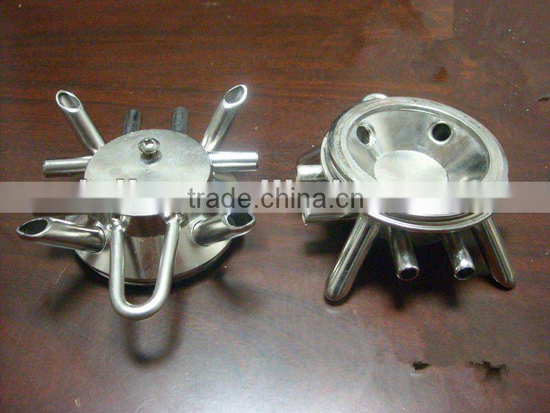 Stainless steel base of milking machine clawpiece