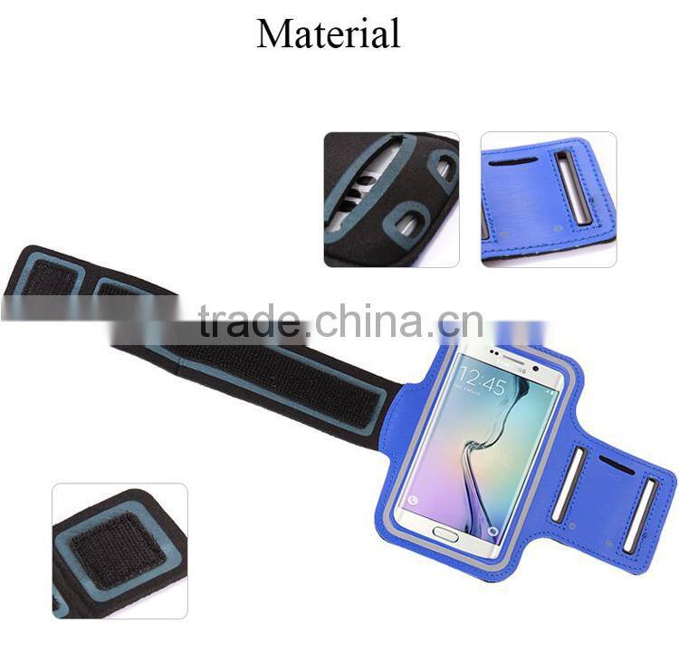 Waterproof Sport Running Armband For Samsung Galaxy S6/S6 Edge Gym Mobile Phone Arm Holder Belt Brush Leather Case