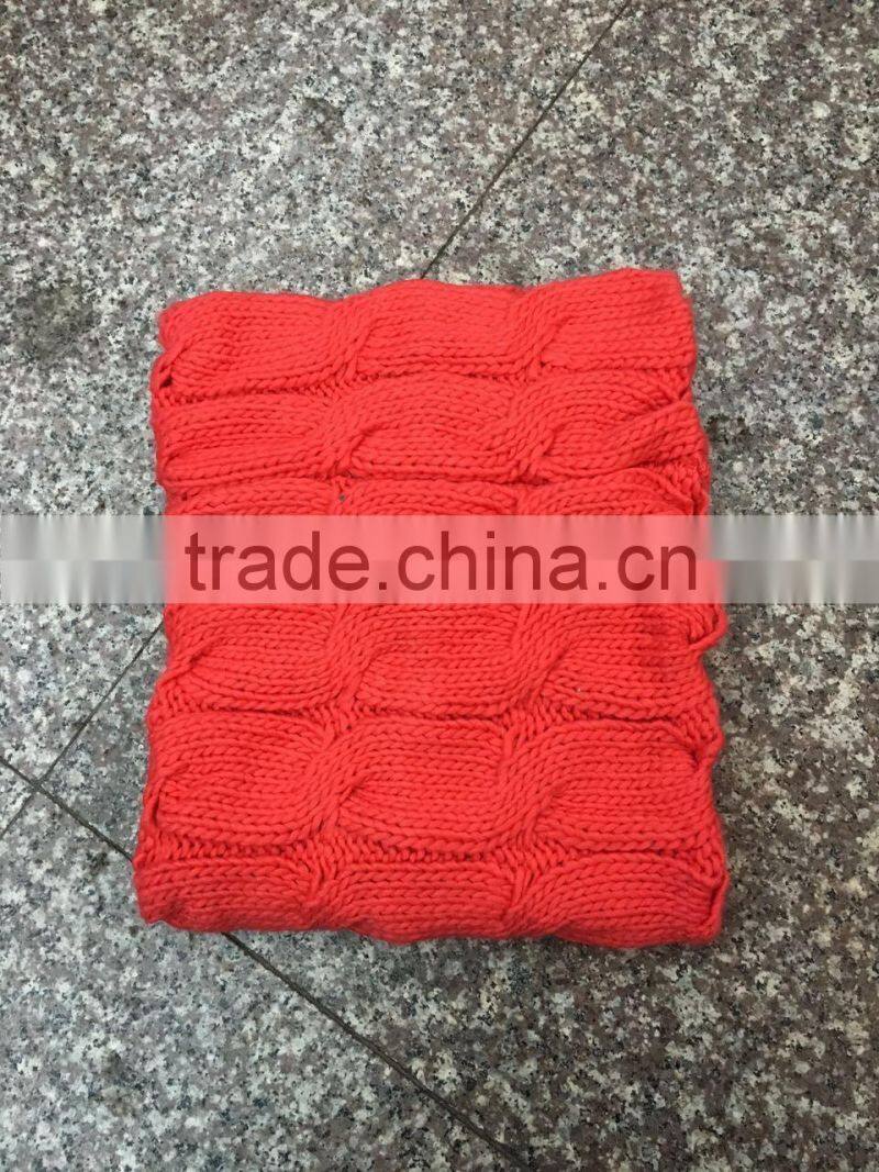 Stock Item beautiful bright orange loop scarf knit female winter neck warmer