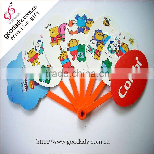 promotional most appropriate summer gifts cartoon cheap hand held folding fan