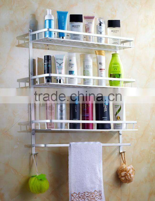 Good quality 3 layers towel bar bathroom shelf/wall shelf/bathroom accessories set top Hot!