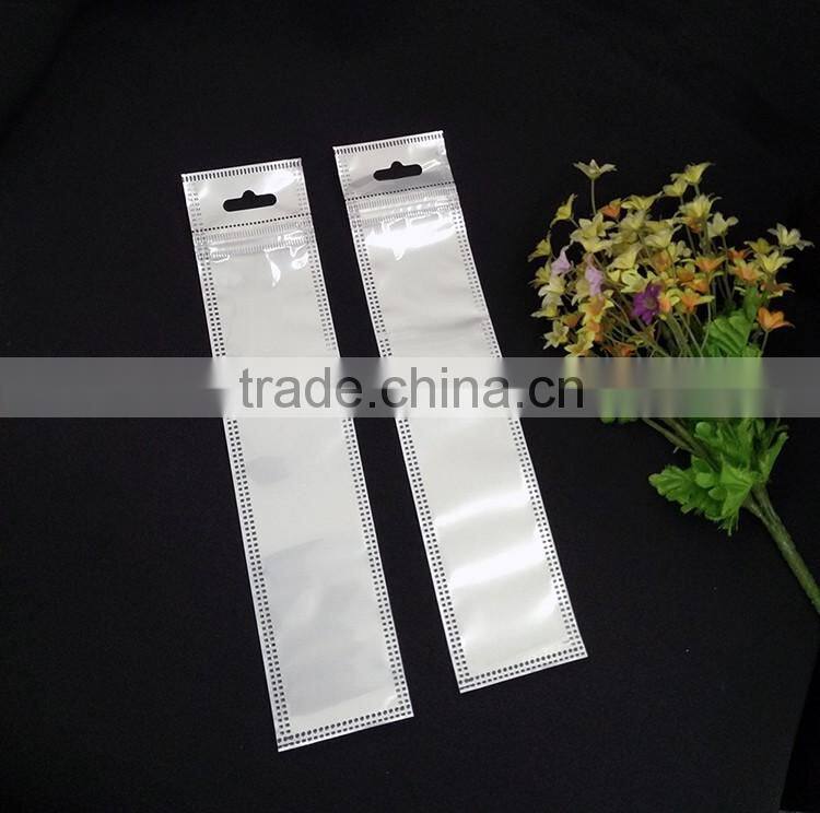 white plastic bag nylon cotton zipper pouch