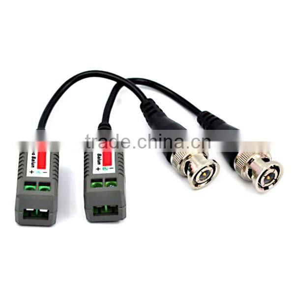 Hot selling High quality Long-distance black Color Passive CCTV video balun Anti-jamming video balun with rj45 YJS-202P