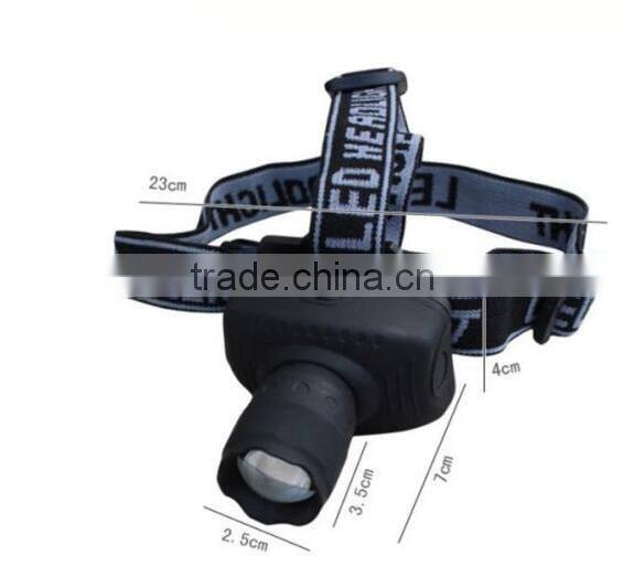 T27B waterproof 1W LED Headlight Light Headlamp Head Lamp Flashlight 3 modes