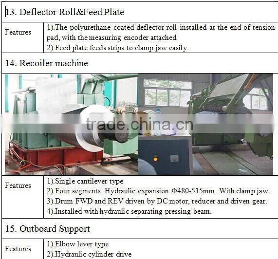 Recoiled coil weight 15000kgs automatic slitting machine