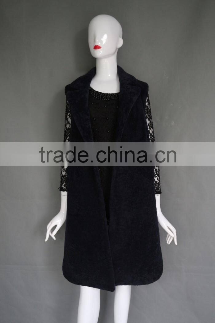 Mongolian Sheep Fur Overcoat Merino Sheep Fur Jacket Vogue Sheepskin Fur Coat For Women