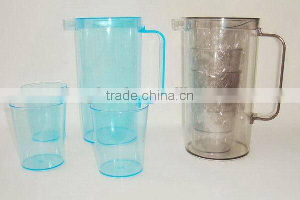 Quality unique household plastic pitcher cup set