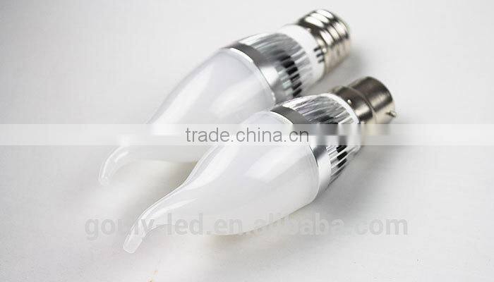 3W No UV radiation Dimmable/Non-Dimmable led candle light 260LM