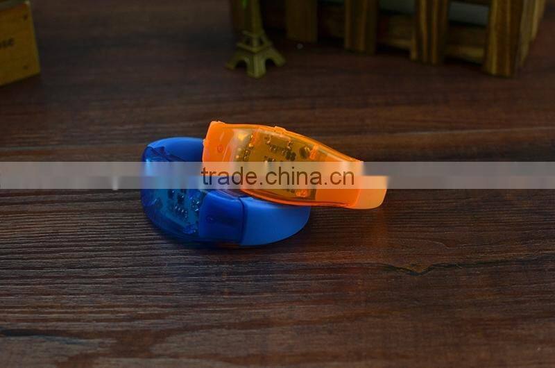 2016 Supply Eco-freindly Flashing Illumination Bracelet,sound activated led bracelet