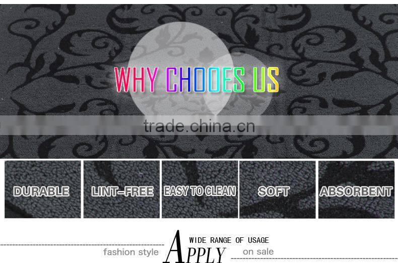 Professional black Microfiber Absorbent dish mat