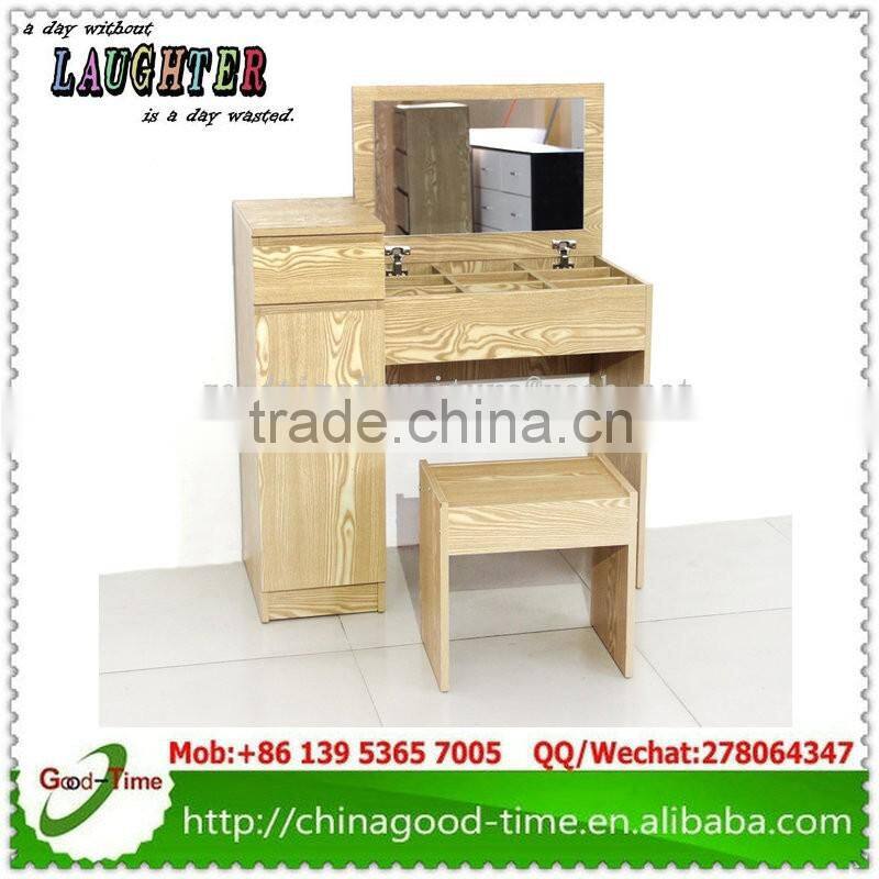 wooden modern makeup table with mirror dressing table with mirror