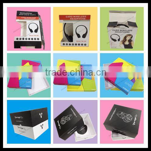Beautiful design paper box with free sample and factory price for earphone packing
