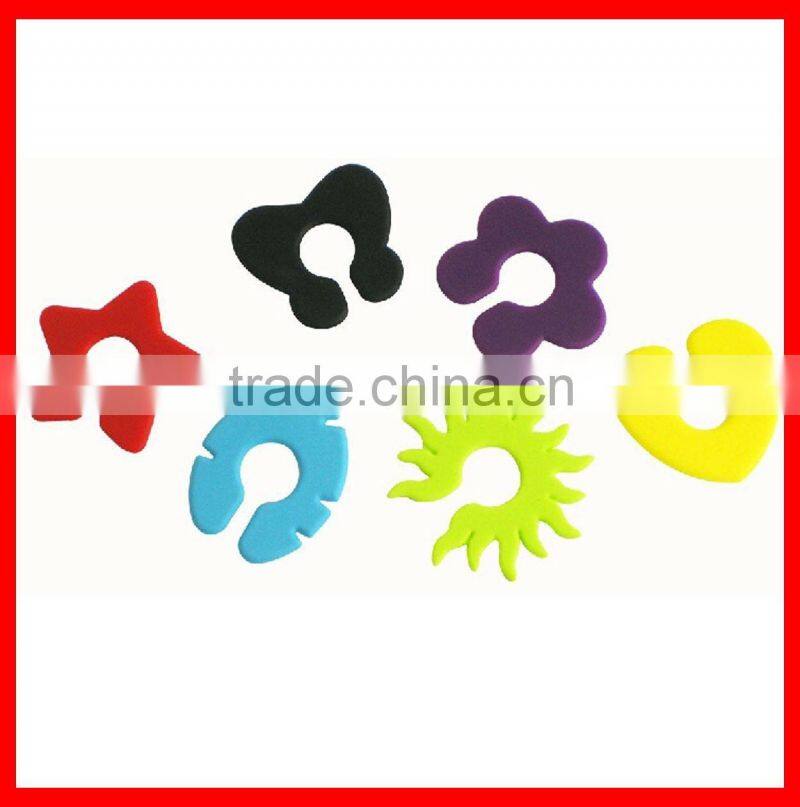 2014 best seller bubble Silicone Rubber Wine Glass Suction Charms
