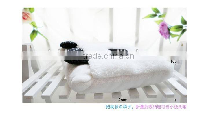 hooded cape style cartoon animal green frog model coral fleece office folding cushion blanket