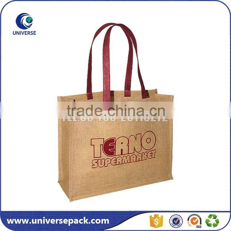 Wholesale handled single linen shoulder bag for shopping